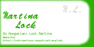 martina lock business card